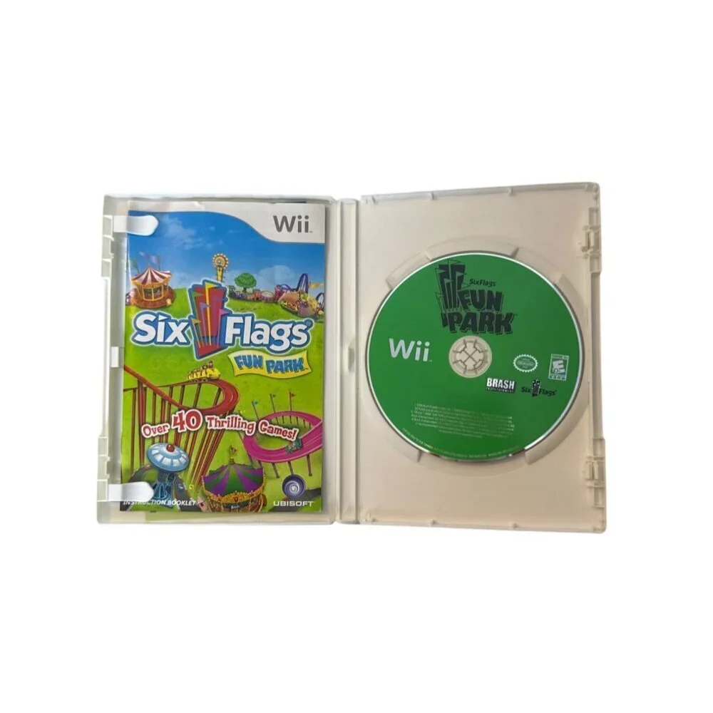 Six Flags Fun Park Wii Game Complete In Case With Manual Ubisoft